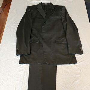 Hickey Freeman Elegant Black Suit 42XL